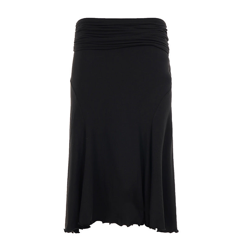 Damen Eleganter Wickelrock mit gerafftem Bund und schwingendem Saum R&B