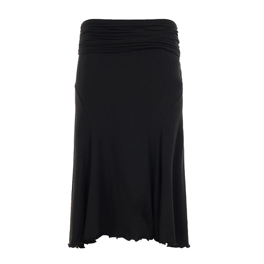 Damen Eleganter Wickelrock mit gerafftem Bund und schwingendem Saum R&B