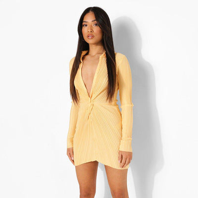 Damen figurbetontes Wickelkleid mit einzigartigem Raffungseffekt R&B