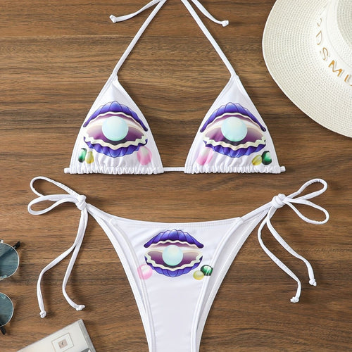 Damen Triangel-Bikini mit verspieltem Muschel-Design R&B