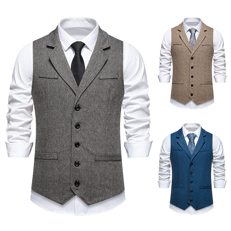 Herren elegante Weste mit geometrischem Muster