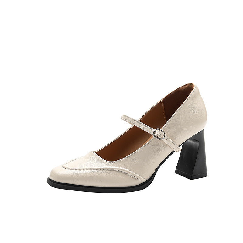 Damen Mary Jane Pumps mit komfortablem Blockabsatz und modischem Riemchen