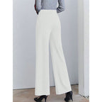 Damen Hochtaillierte Palazzo-Hose mit seitlichen Falten R&B