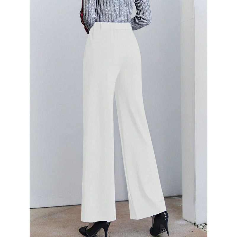 Damen Hochtaillierte Palazzo-Hose mit seitlichen Falten R&B