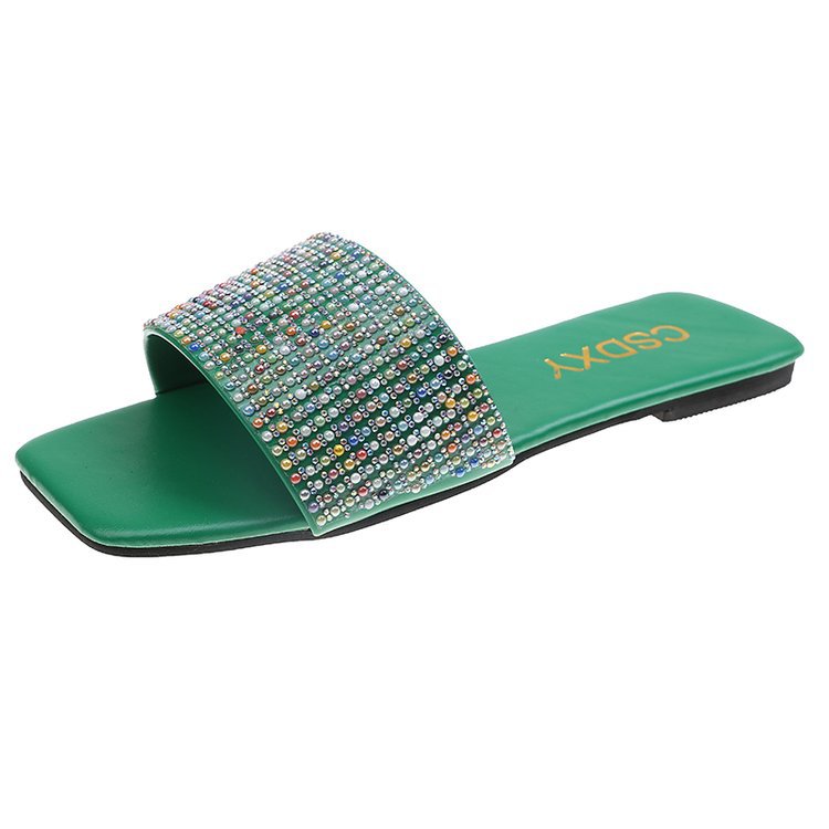 Damen Bequeme Mules mit funkelndem Strassdesign R&B