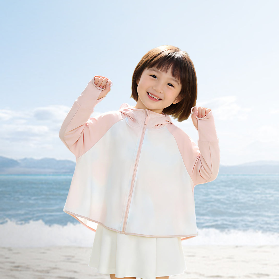 Mädchen Sonnenjacke mit Kapuze und UV-Schutz R&B