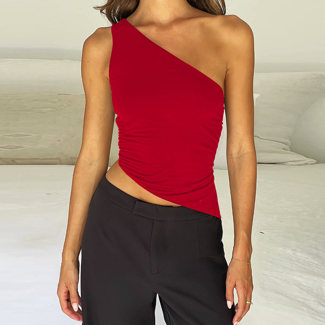 Damen asymmetrisches Top R&B