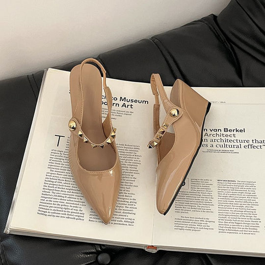 Damen Slingback-Pumps mit metallischen Akzenten R&B