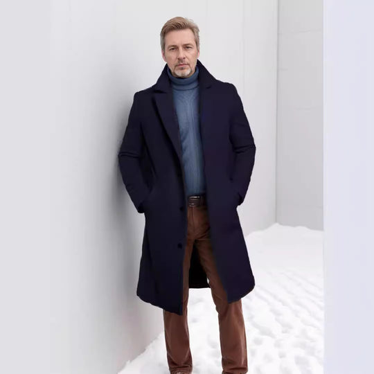 Herren eleganter Wollmantel R&B