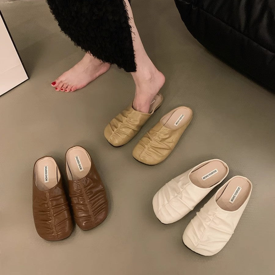 Damen bequeme Mokassins mit flexiblem Gummizug und modischer Oberflächentextur R&B