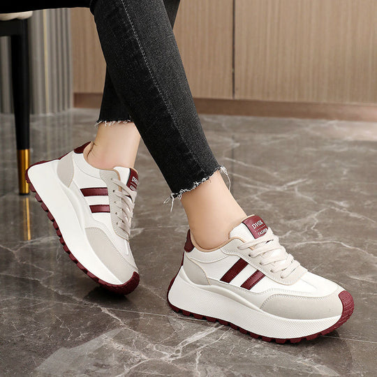 Damen Sneakers mit hohem Plateau und atmungsaktivem Obermaterial R&B