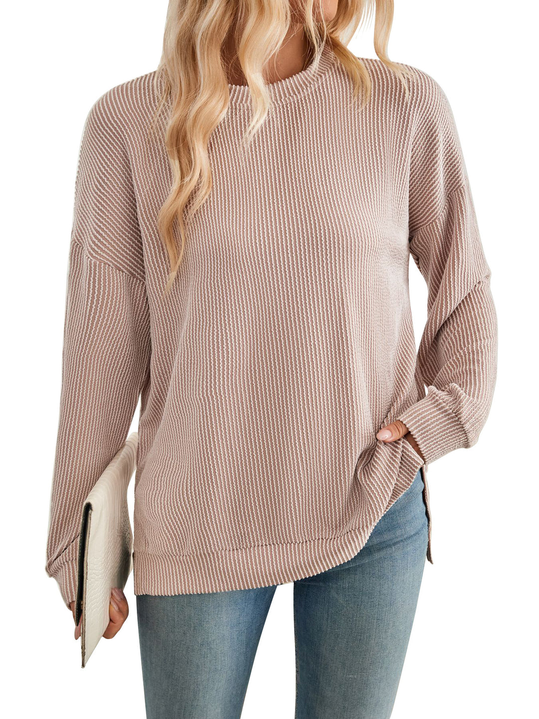 Damen lässiger Strickpullover R&B