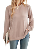 Damen lässiger Strickpullover R&B