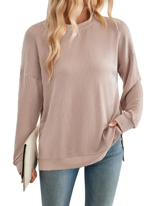 Damen lässiger Strickpullover R&B