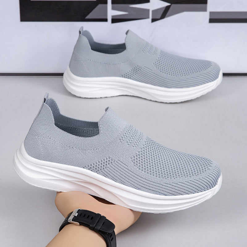Damen Sportliche Slip-On Sneakers mit atmungsaktivem Obermaterial und dämpfender Sohle R&B