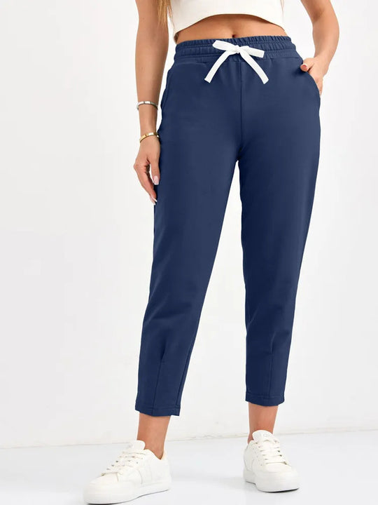 Damen Elegante Jogginghose mit Kordelzug und schmalem Schnitt R&B