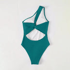 Damen Einteiliger Badeanzug mit asymmetrischem Schnitt R&B