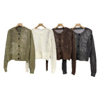 Damen Strickjacke mit luftiger Netzstruktur R&B