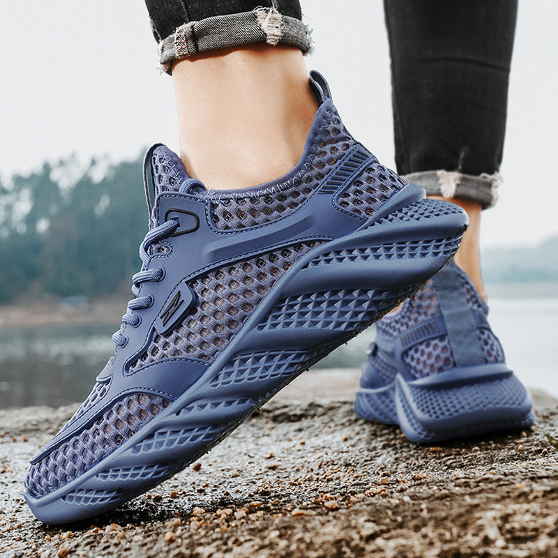 Damen Sportliche Sneakers mit atmungsaktiver Mesh-Oberfläche und rutschfester Sohle R&B