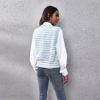 Damen Strickweste mit modernem Zickzackmuster und vorteilhaftem Schnitt R&B