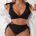 Damen Triangel-Bikini mit verstellbaren Trägern und hohem Bund R&B