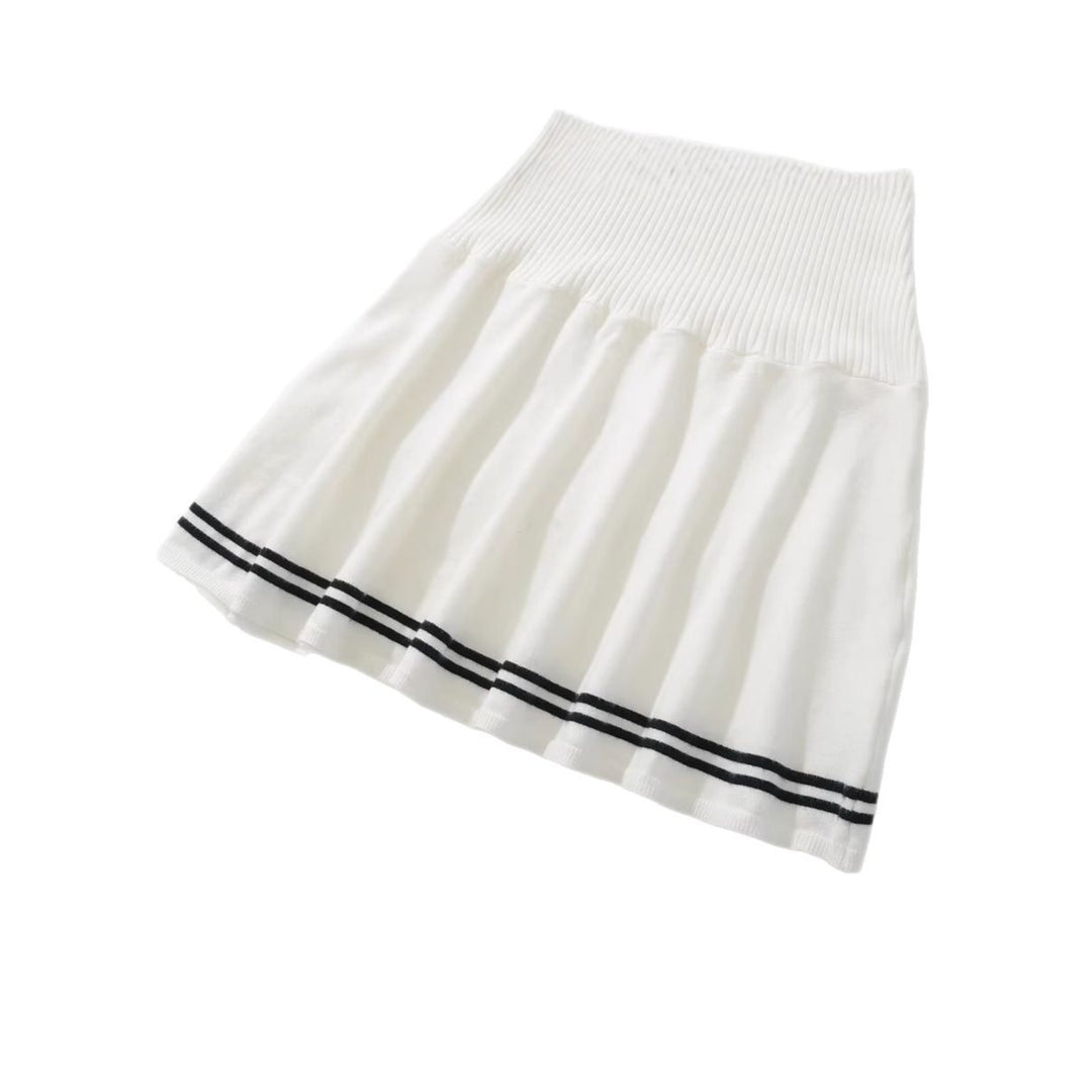 Damen Polo-Kleid mit Rüschensaum und dekorativem Bindeakzent R&B