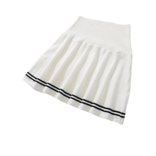Damen Polo-Kleid mit Rüschensaum und dekorativem Bindeakzent R&B