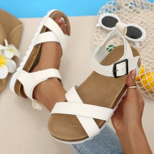 Damen Komfortable Riemchensandalen mit gepolstertem Fußbett und verstellbarem Riemen R&B