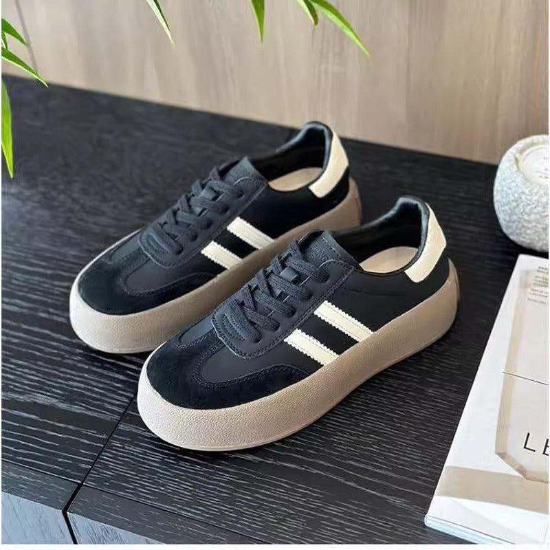 Damen Platform Sneakers mit modischem Design und dicker Sohle R&B