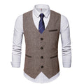 Herren elegante Anzugweste mit Kontrastdetails R&B