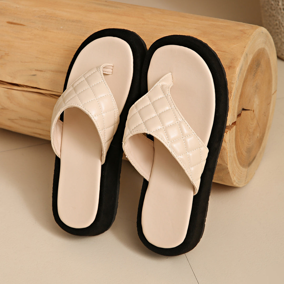 Damen Komfortable Zehentrenner-Sandalen mit geflochtenem Riemen und bequemer Sohle R&B