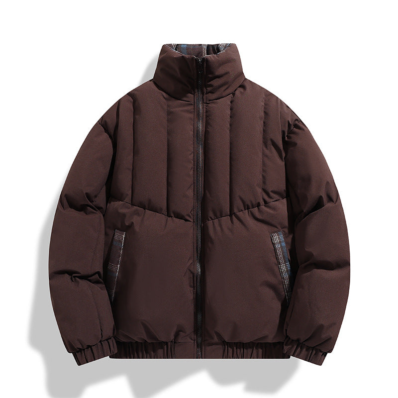 Herren isolierte Steppjacke mit hohen Kragen und praktischen Taschen R&B