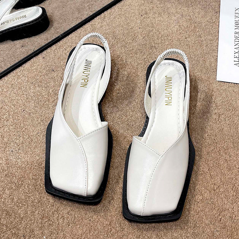 Damen Elegante Riemchen-Sandalen mit quadratischer Zehenpartie und flexibler Sohle R&B
