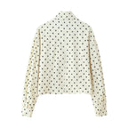 Damen cropped Steppjacke mit modernem Polka-Dots-Design R&B