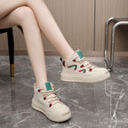 Damen hohe Sneaker mit flauschigem Innenfutter und modischem Design R&B