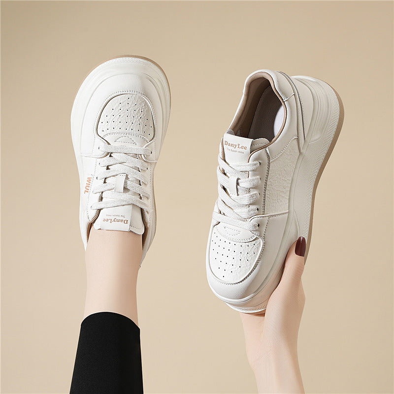 Damen Modische und komfortable Sneakers mit weicher Lederoberfläche R&B