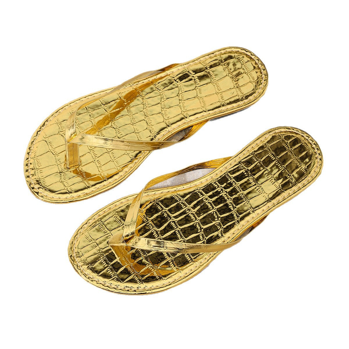 Damen stilvolle Flip-Flops mit animalischem Muster