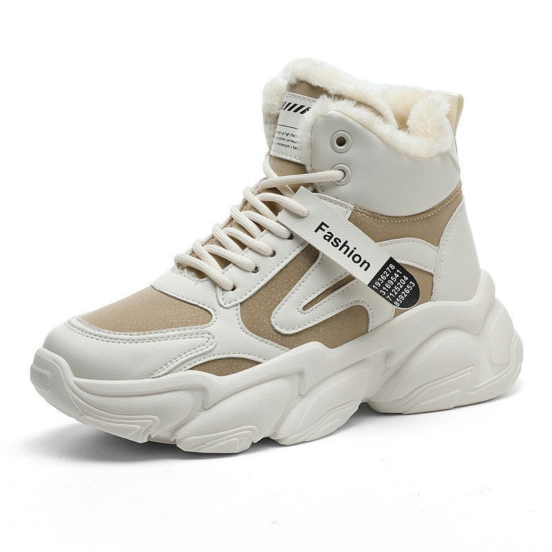 Damen modische Sneaker mit warmem Innenfutter und rutschfester Sohle R&B