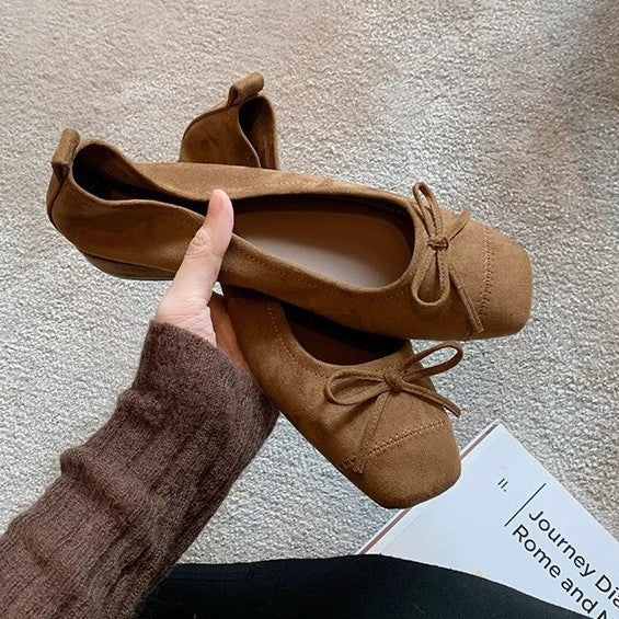 Damen Ballerina-Schuhe mit dekorativem Schleifendetail und bequemer Passform