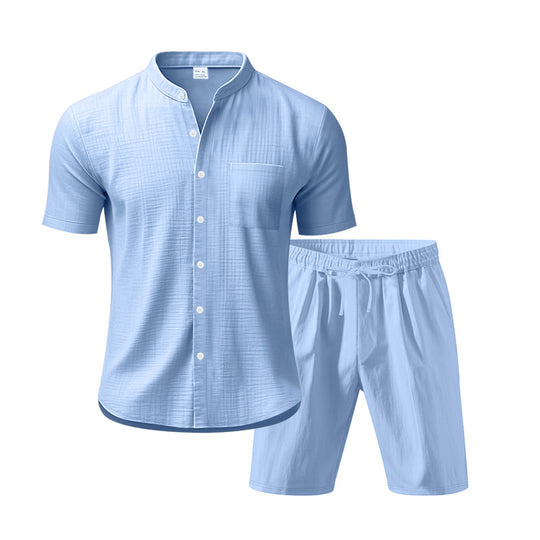 Herren Kurzarm-Set mit hochwertigem, atmungsaktivem Gewebe und elastischem Bund R&B
