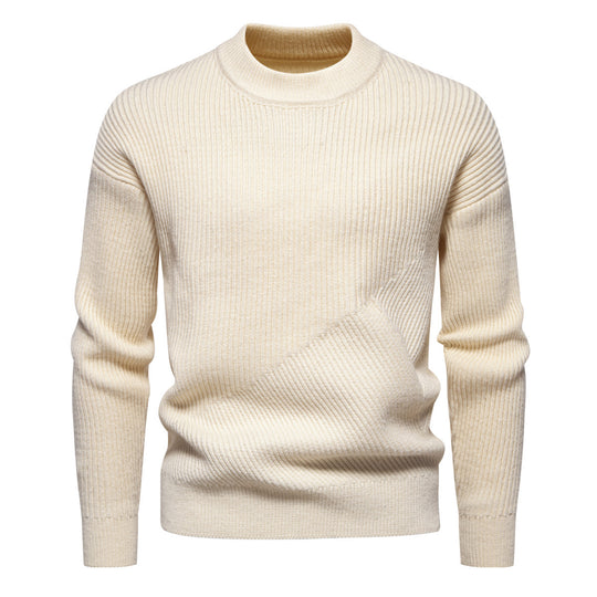 Herren Feinstrickpullover mit modernem Rippenmuster und hochwertiger Verarbeitung R&B