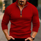 Herren Pullover mit kurzem Reißverschluss R&B