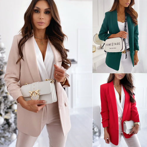 Damen eleganter, taillierter Blazer mit feinem Schnitt R&B