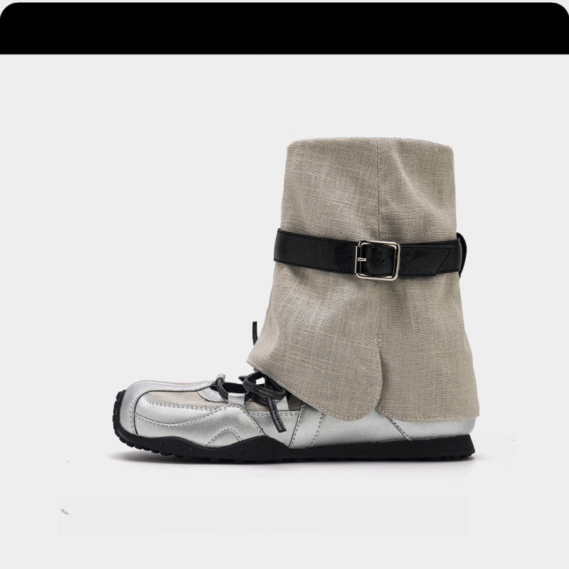 Damen Komfortable und wasserdichte Stiefel mit verstellbarem Schnallenverschluss R&B