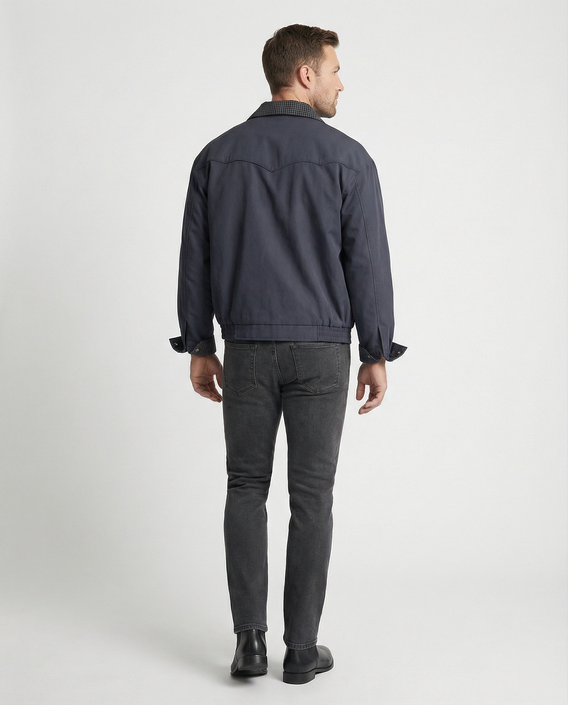 Herren wattierte Oversize-Bomberjacke mit verdecktem Reißverschluss und elastischem Saum R&B