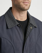 Herren wattierte Oversize-Bomberjacke mit verdecktem Reißverschluss und elastischem Saum R&B