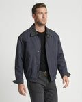 Herren wattierte Oversize-Bomberjacke mit verdecktem Reißverschluss und elastischem Saum R&B