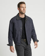 Herren wattierte Oversize-Bomberjacke mit verdecktem Reißverschluss und elastischem Saum R&B