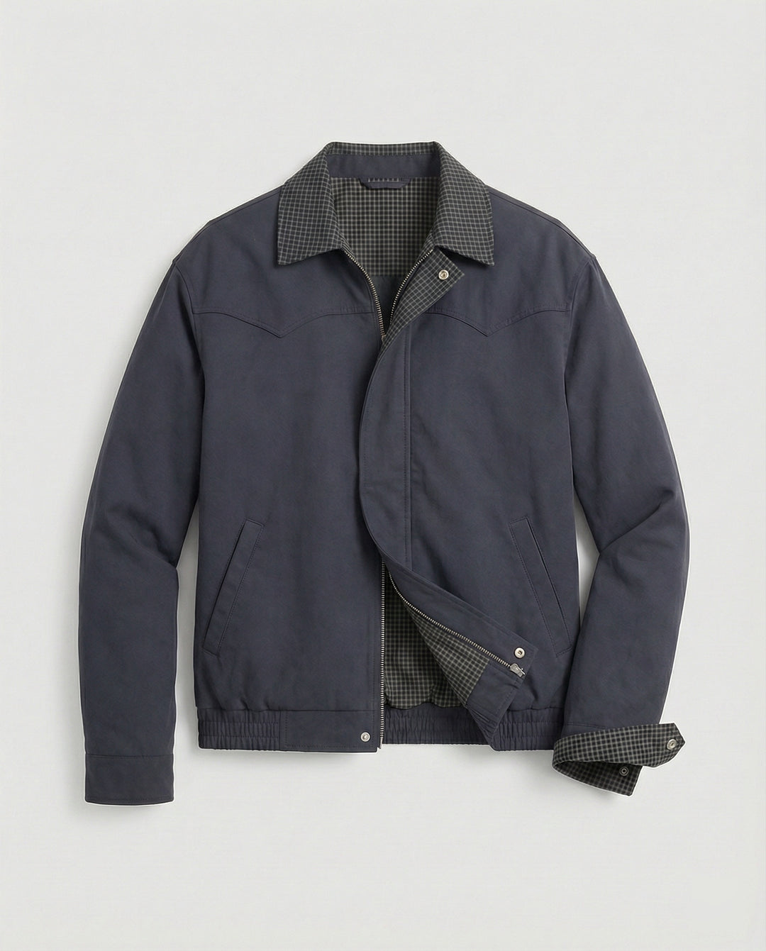 Herren wattierte Oversize-Bomberjacke mit verdecktem Reißverschluss und elastischem Saum R&B