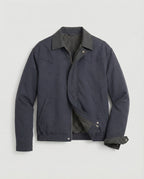 Herren wattierte Oversize-Bomberjacke mit verdecktem Reißverschluss und elastischem Saum R&B
